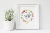 With Man It is Impossible Print, Mark 10 27 Wall Art Poster Prints, Crafty Cow Design Christian Art Prints