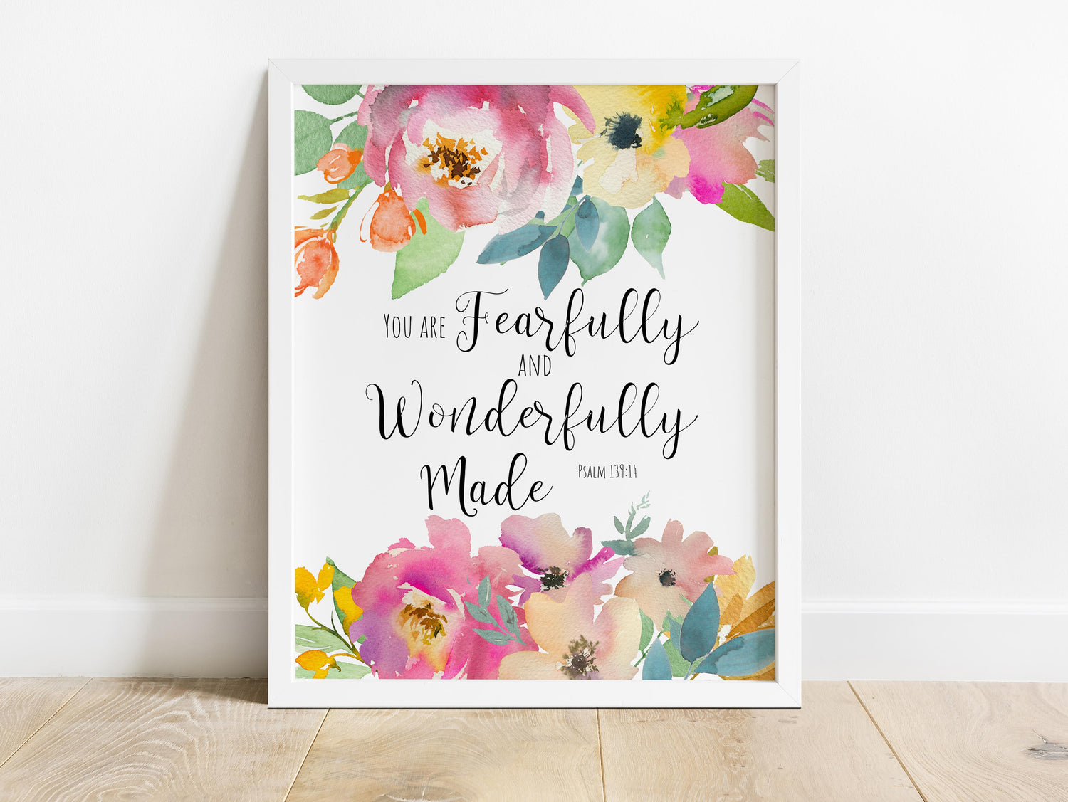 Psalm 139 4, You are fearfully and Wonderfully Made, modern christian art, bible verse wall art uk, modern bible verse