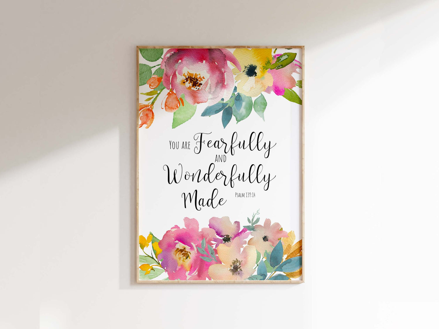 Psalm 139 4 Prints, You are fearfully and Wonderfully Made Wall Art, Fearfully and wonderfully made decor, christian art