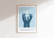 You are Light Christian Wall Art Print Ephesians 5 8 Bible Verse Art, Ephesians 5:8 Bible verse print with hands and light