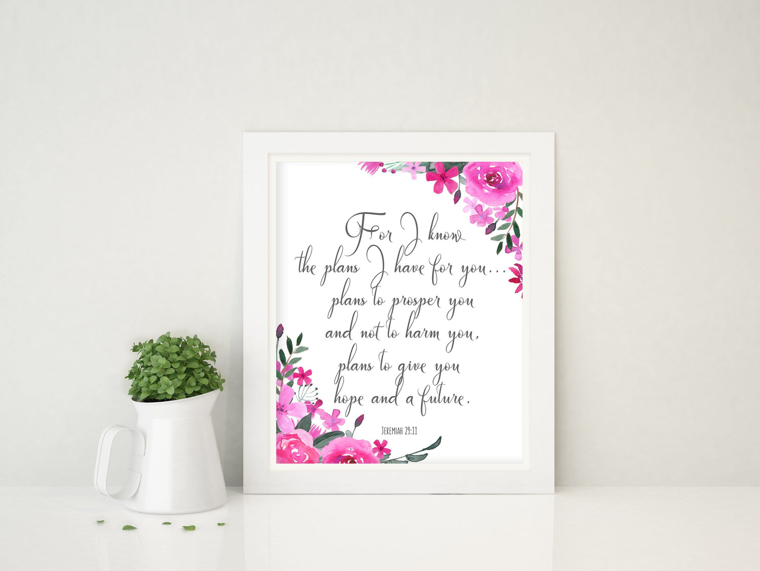 jeremiah 29 11 poster, jeremiah 29 11 wall quote, scripture wall art, bible verse wall art printables, christian art
